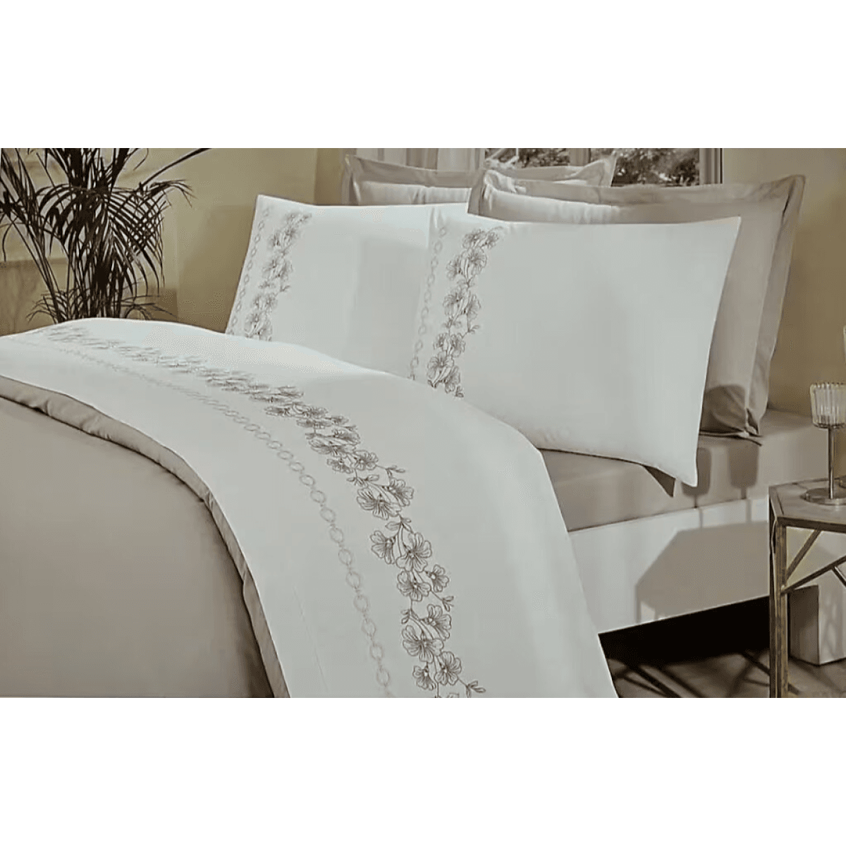 Комплект постільної білизни CK BOUTIQUE BEJ PETRA бежевий, євро OZDILEK