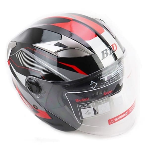 Мотошолом FORTE BLD-708 Чорно-червоний S - зображення 1