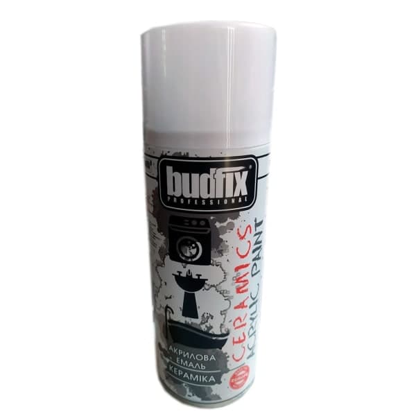 Аерозольна фарба біла керамічна RAL 9003 BUDFIX 400 мл - зображення 1