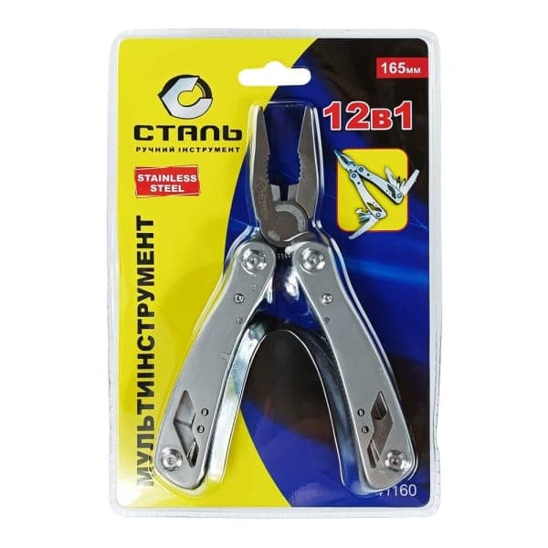 Мультитул 12 В 1 з чохлом 41160 Сталь - зображення 1