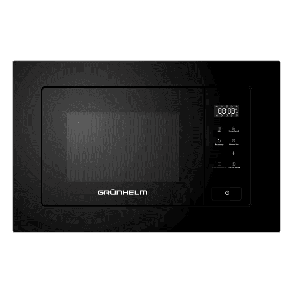 Мікрохвильова піч вбудована - GBMW 20MB800 Grunhelm чорна 20л. 800 Вт. - зображення 1
