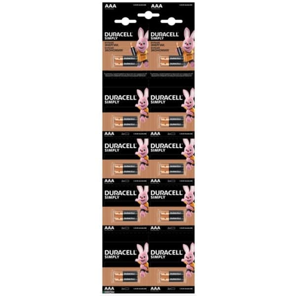 Батарейки Duracell AAA 2400 мАч 20 шт (відривні 2х10) - зображення 1