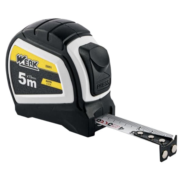 22051 Рулетка вимірювальна Werk 5 м х 19 мм - зображення 1