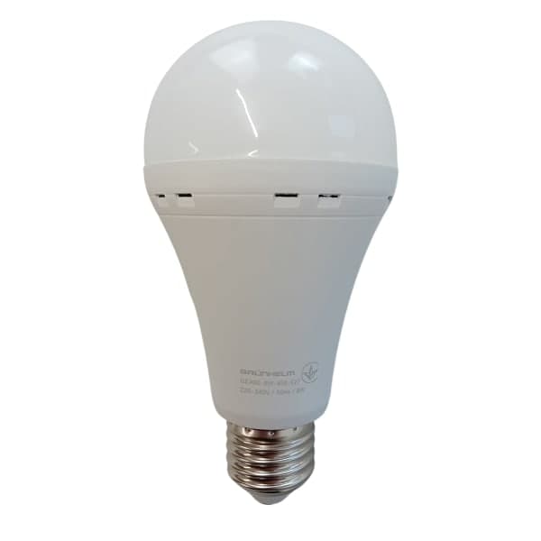 Лампа LED аварійна - GEA60-9W-65K-E27 Grunhelm - зображення 1