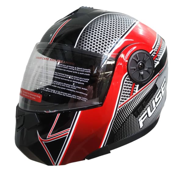 Мотошолом чорно-червоний FORTE BLD-159, розмір S - зображення 1