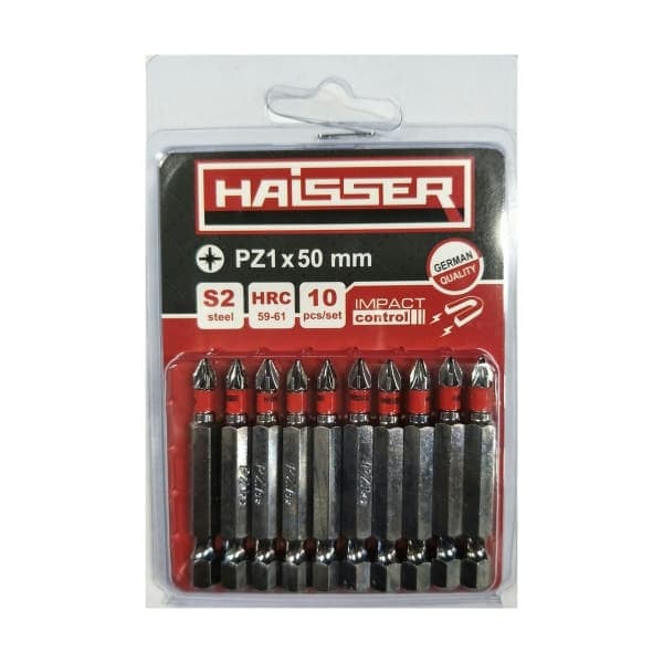 Набір біт Haisser PZ1X50 мм 10шт - зображення 1
