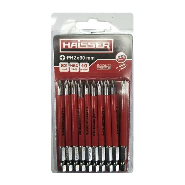 Набір біт Haisser PH2X90 мм (10шт) - зображення 1