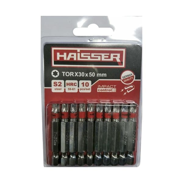 Набір біт Haisser TORX 30X50 мм 10шт - зображення 1