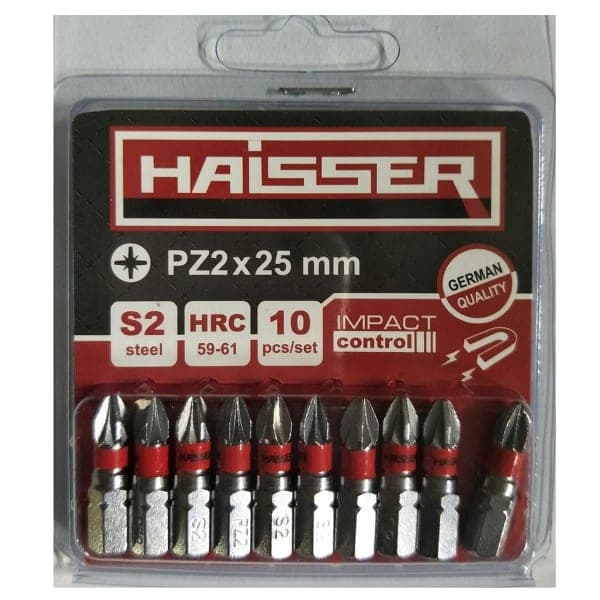 Набір біт Haisser PZ1X25 мм 10шт - зображення 1