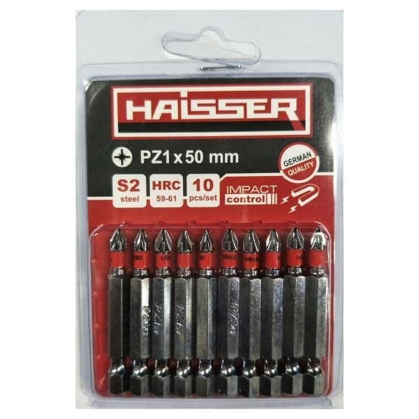 Набір біт Haisser PZ2X50 мм (10шт) - зображення 1