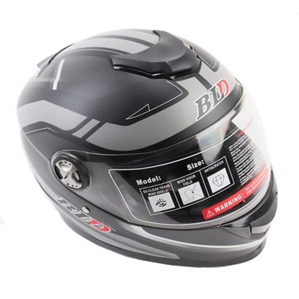 Мотошолом FORTE BLD-M65 Чорно-сірий S - зображення 1
