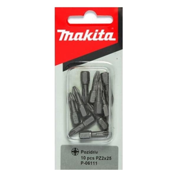 Makita P-06111 Pozidriv Набір біт з шестигранним хвостовиком PZ2 (10 шт.) - зображення 1