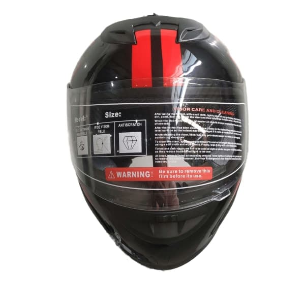 Мотошолом чорно-червоний FORTE BLD-626, розмір XL - зображення 1