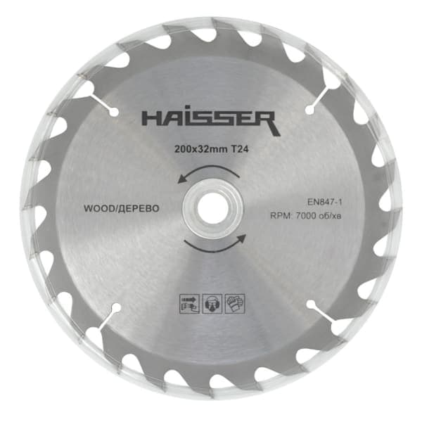 Haisser Диск пильний по дереву 200х32 24 зуб - зображення 1