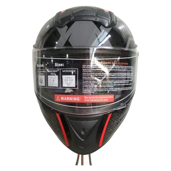 Мотошолом чорно-червоний FORTE M61D, розмір S - зображення 1