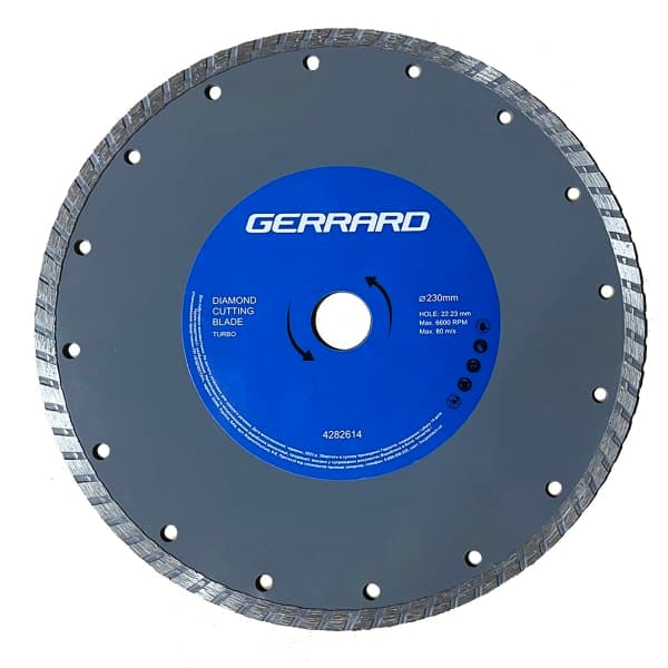 Диск алмазний по бетону Turbo - 230x7.5x22.23мм Gerrard 4282614 - зображення 1