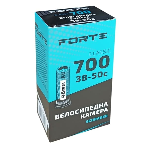 Велокамера FORTE Classic 700 х 38-50с AV Schrader 48 мм - зображення 1