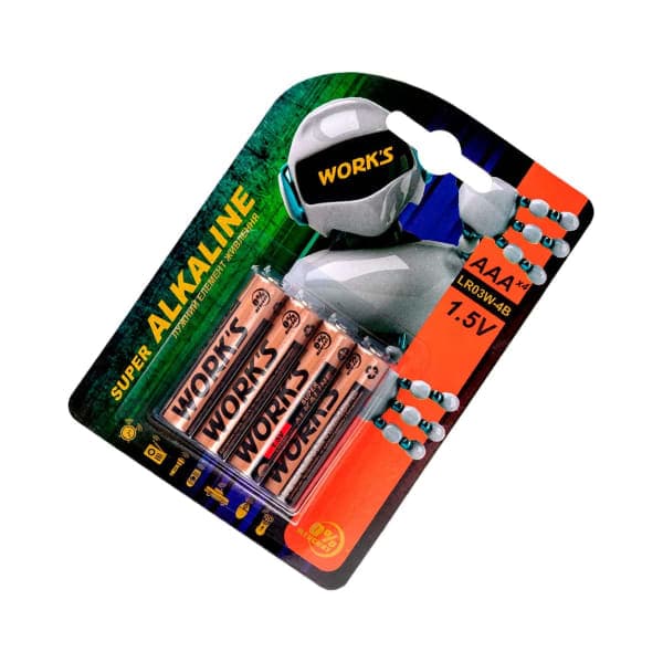 Батарейки Work s Alkaline LR03W-4B AAA 4шт - зображення 1