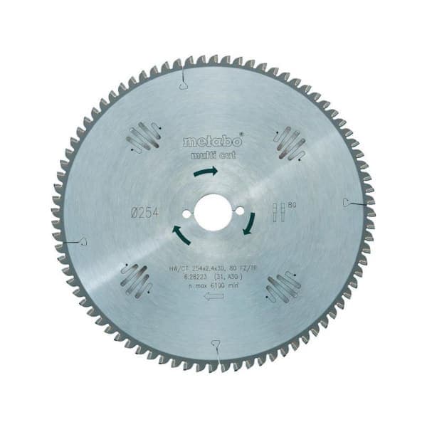 Metabo Диск пильний 250x30, HW / CT 80FZ / TR - зображення 1