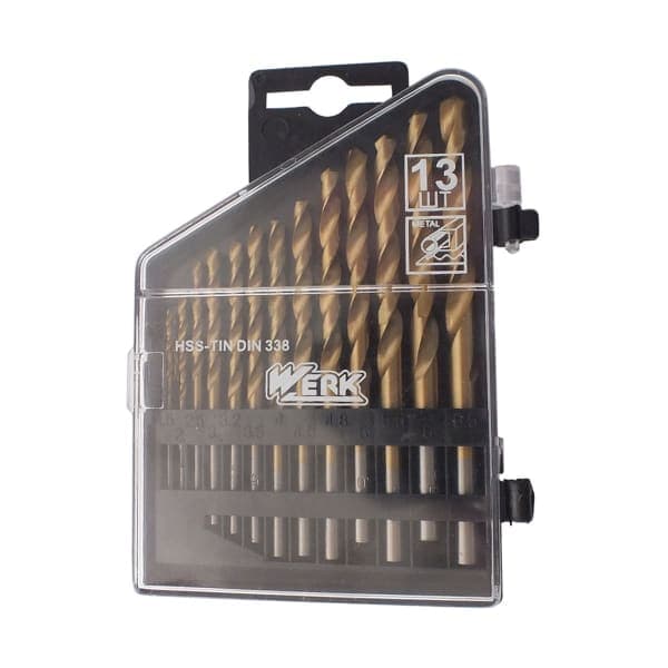 WERK Набір свердел по металу 13 шт, Титанове покриття (1,5 - 6,5 мм) - зображення 1