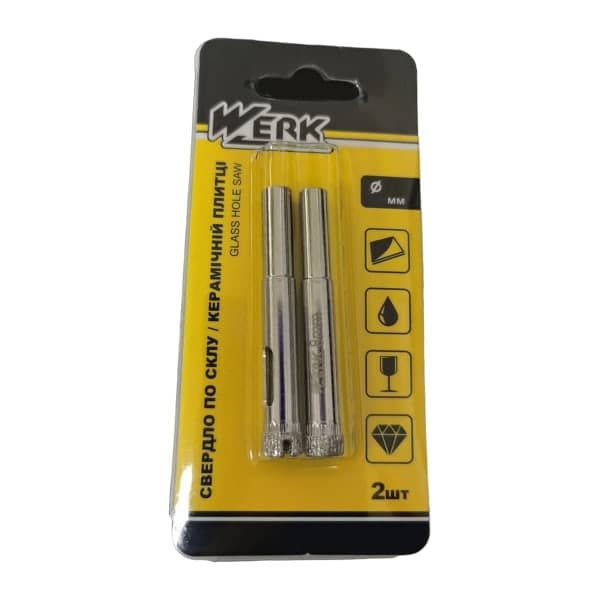 Алмазна коронка по кераміці і склу 12 мм Werk - зображення 1