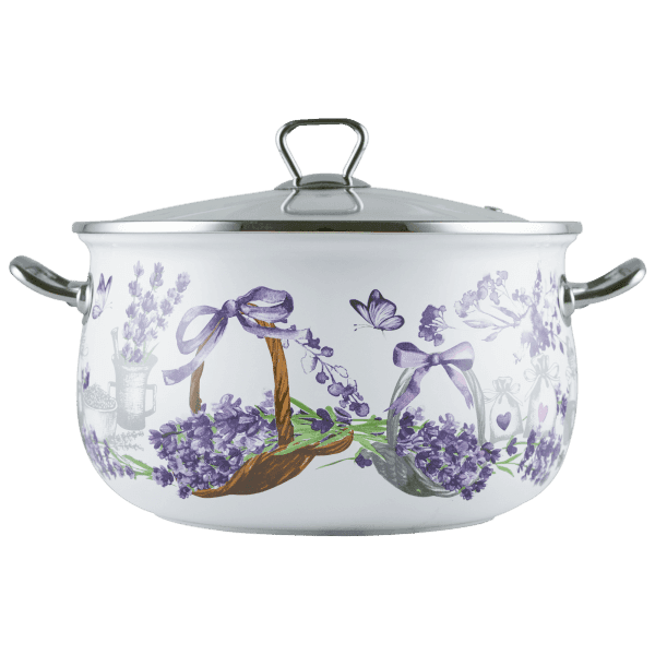 Каструля GT-T-222-BL Кошик Лаванди Premium 22 см 5.1 л GUSTO - зображення 1