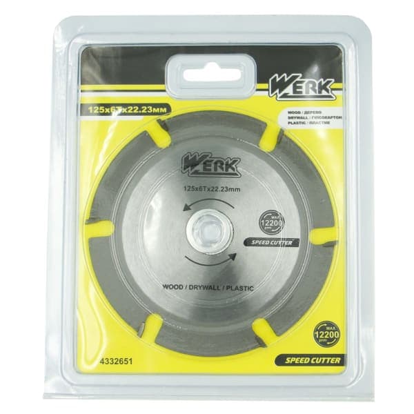 Диск універсальний по дереву для КШМ 125x6Tx22.23 мм Werk 4332651 - зображення 1