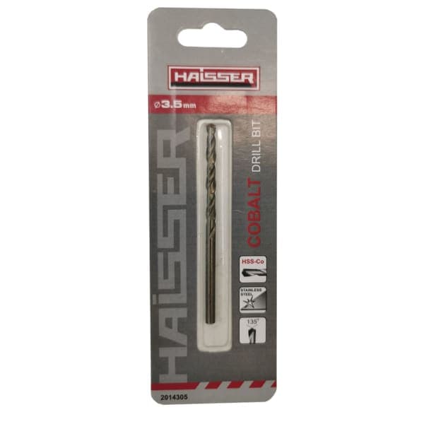 Свердло по металу HSS-Co - 3.5х39х70 мм COBALT DIN 338 Haisser Industrial - зображення 1