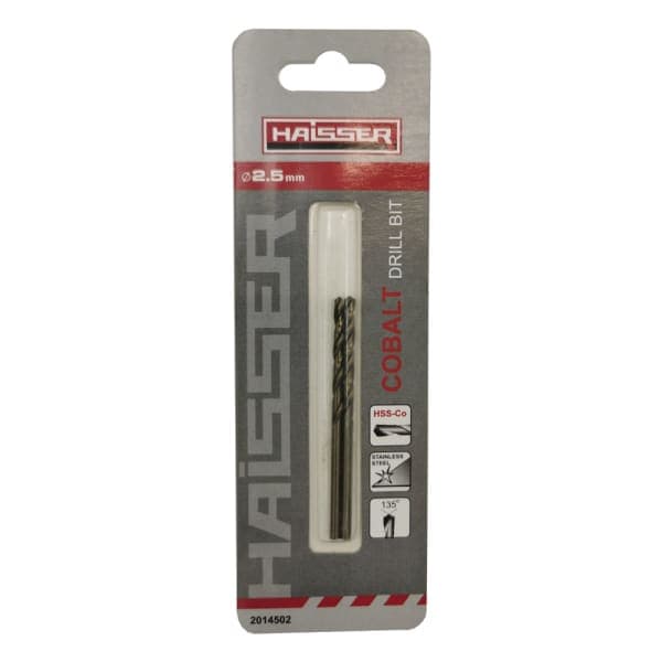 Свердло по металу HSS-Co - 2.5х30х57 мм COBALT DIN 338 Haisser Industrial - зображення 1