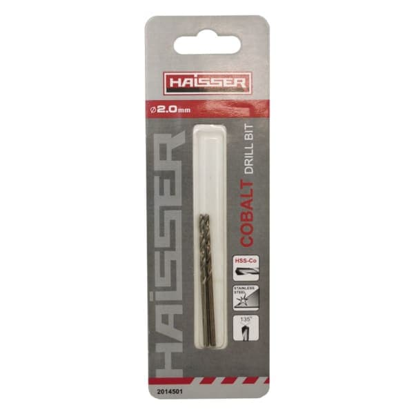 Свердло по металу HSS-Co - 2.0x24x49мм COBALT DIN 338 Haisser Industrial - зображення 1