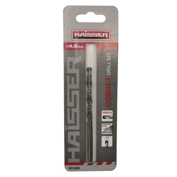 Свердло по металу HSS-Co - 4.5х47х80мм COBALT DIN 338 Haisser Industrial - зображення 1