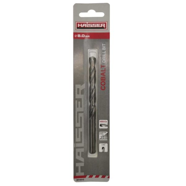 Свердло по металу HSS-Co - 8.0х75х117мм COBALT DIN 338 Haisser Industrial - зображення 1