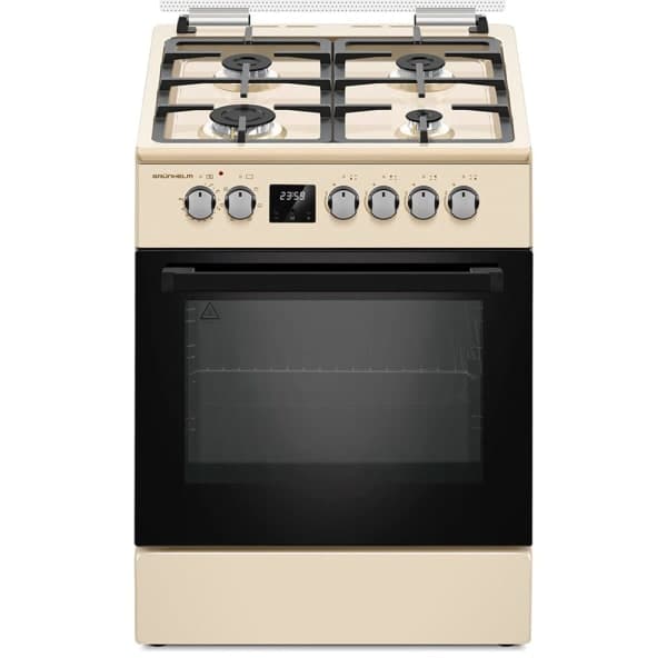 Плита газоелектрична Grunhelm FD661234BE Бежева - зображення 1