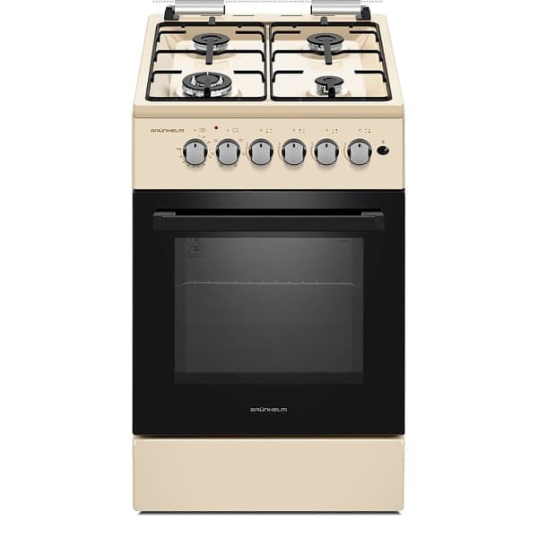 Плита газоелектрична Grunhelm FG56113ВЕ Бежева - зображення 1