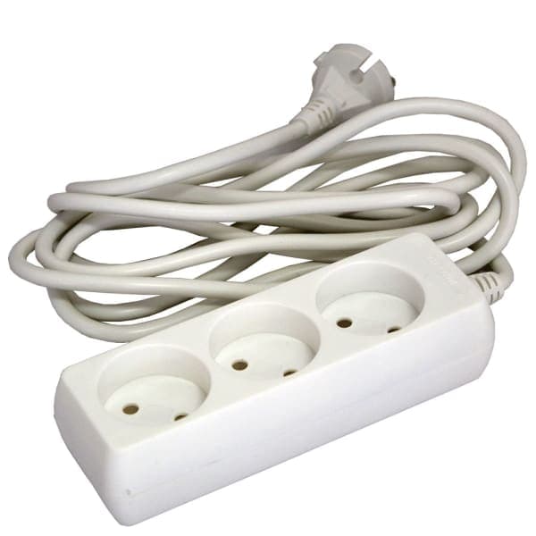 Подовжувач касетний WO3W3M 3 розетки Grunhelm 3 м - зображення 1