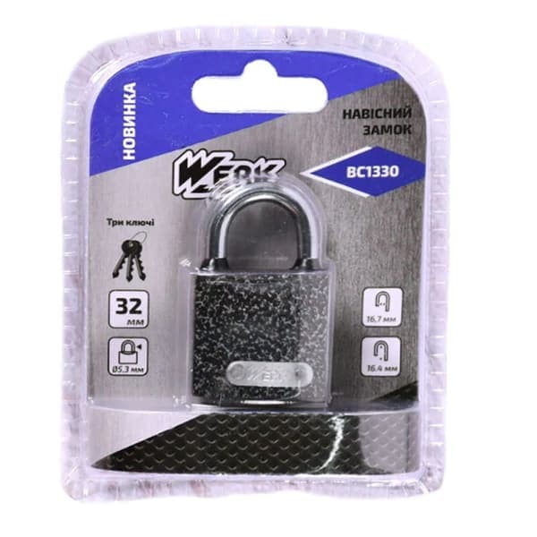 Замок навісний залізний BC1360 60 мм Werk - зображення 1