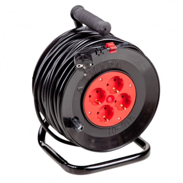 Леміра У16-01 Подовжувач на котушці (ПВС 2х2.5, без Т / З, 20 м) - зображення 1