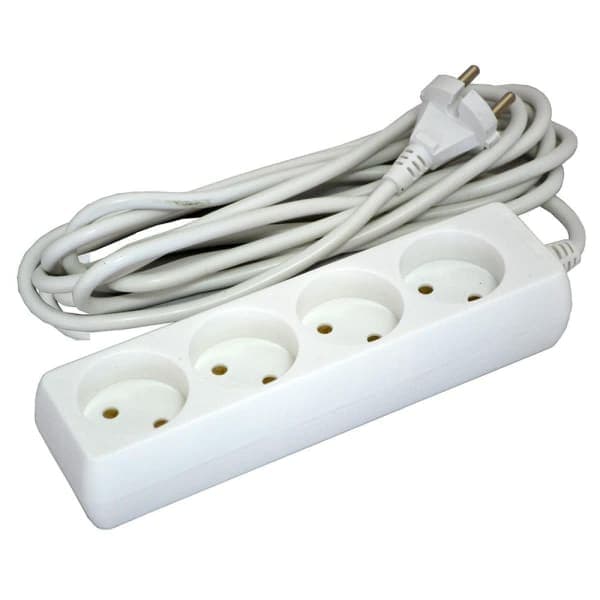 Подовжувач касетний WO4W3M 4 розетки Grunhelm 3 м - зображення 1