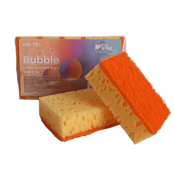 Губка кухонна Bubble 5 шт WR765 WERK - зображення 1