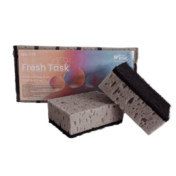 Губка кухонна Fresh Task 6 шт WR-773 (9.8х6.8х3.5 см) Werk - зображення 1