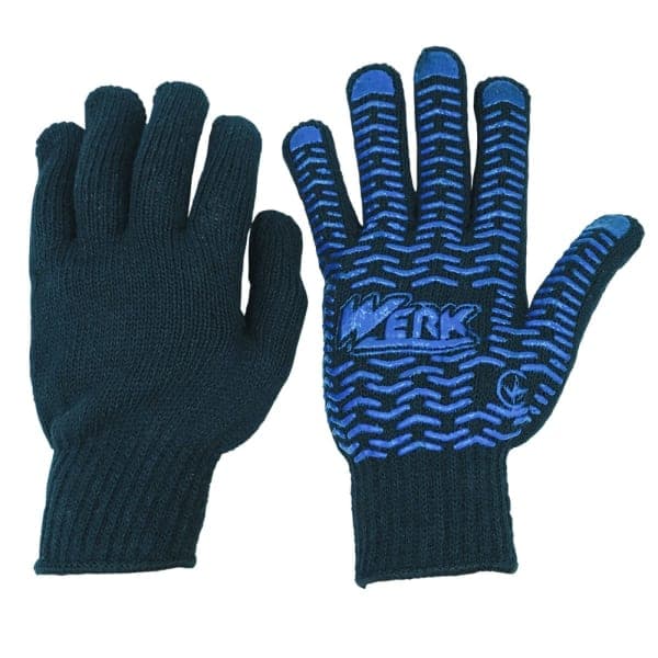 Рукавички ХБ чорні, синій ПВХ Werk WE2166Н - зображення 1