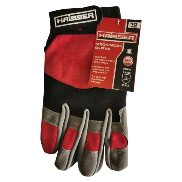 Рукавички захисні комбіновані синтетичі шкіра+спандекс Haisser 211525 - зображення 1