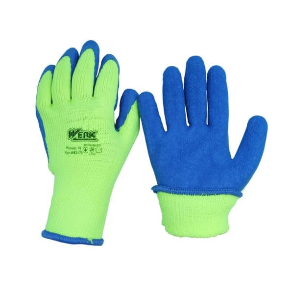 Рукавички ПЕ латексне покриття утеплені Werk WE2170 - зображення 1