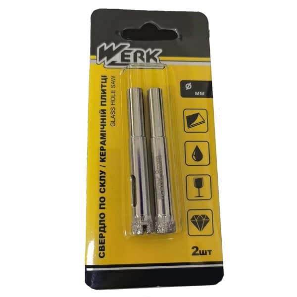 Алмазна коронка по кераміці і склу 4 мм Werk - зображення 1