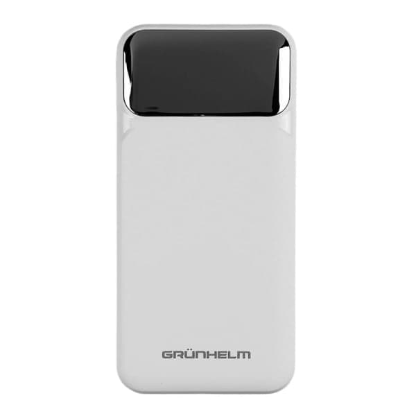 Power Bank - Портативна батарея 10.000 mAh. білий - GP-10WQC швидка зарядка 22.5W GRUNHELM - зображення 1