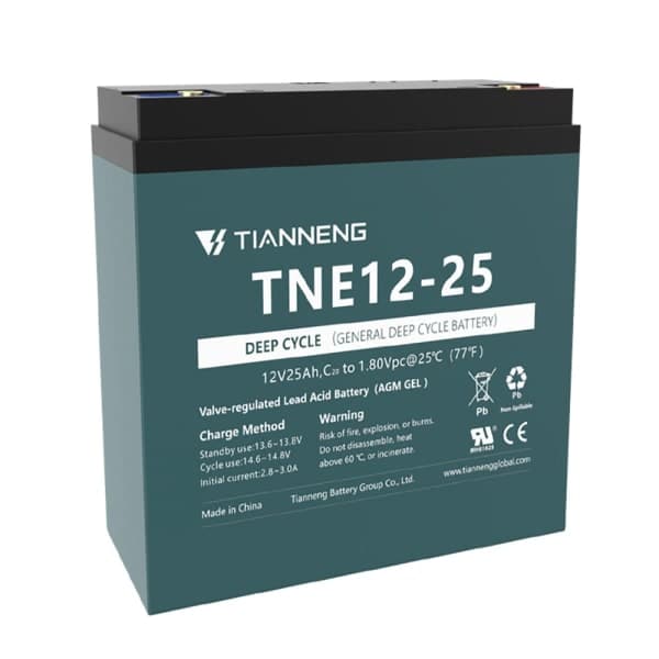 Акумулятор тяговий гелевий TNE12-25 TIANNENG - зображення 1