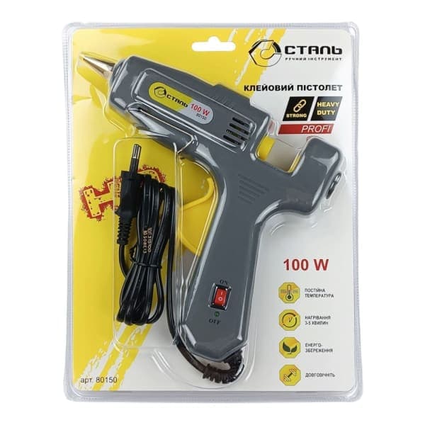 Клейовий пістолет Сталь PROFI 100W 80150 - зображення 1