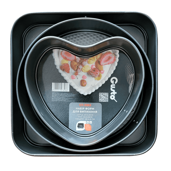 Набір форм для випікання GT-3303 3 шт GUSTO - зображення 1