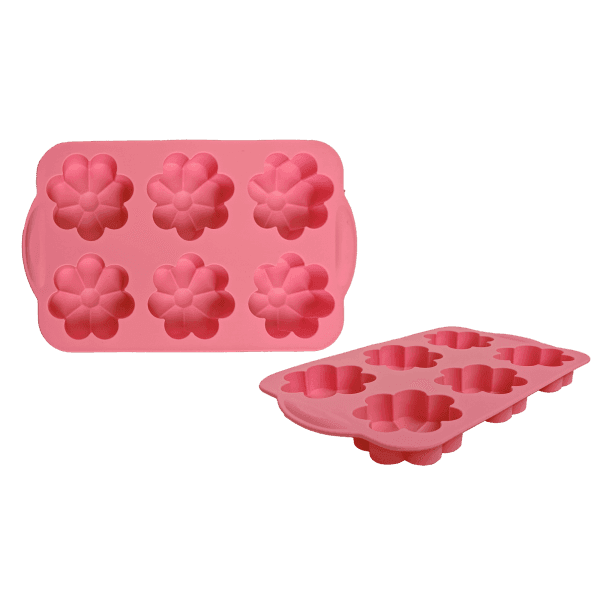 Силіконова форма GT-S-213 для кексів, квіточки на 6шт 26*16*2,5см Gusto - зображення 1