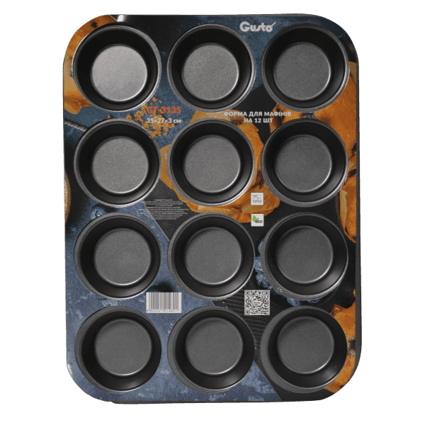 Форма для випічки мафінів GT-3135 Gusto 35x27x3 см - зображення 1